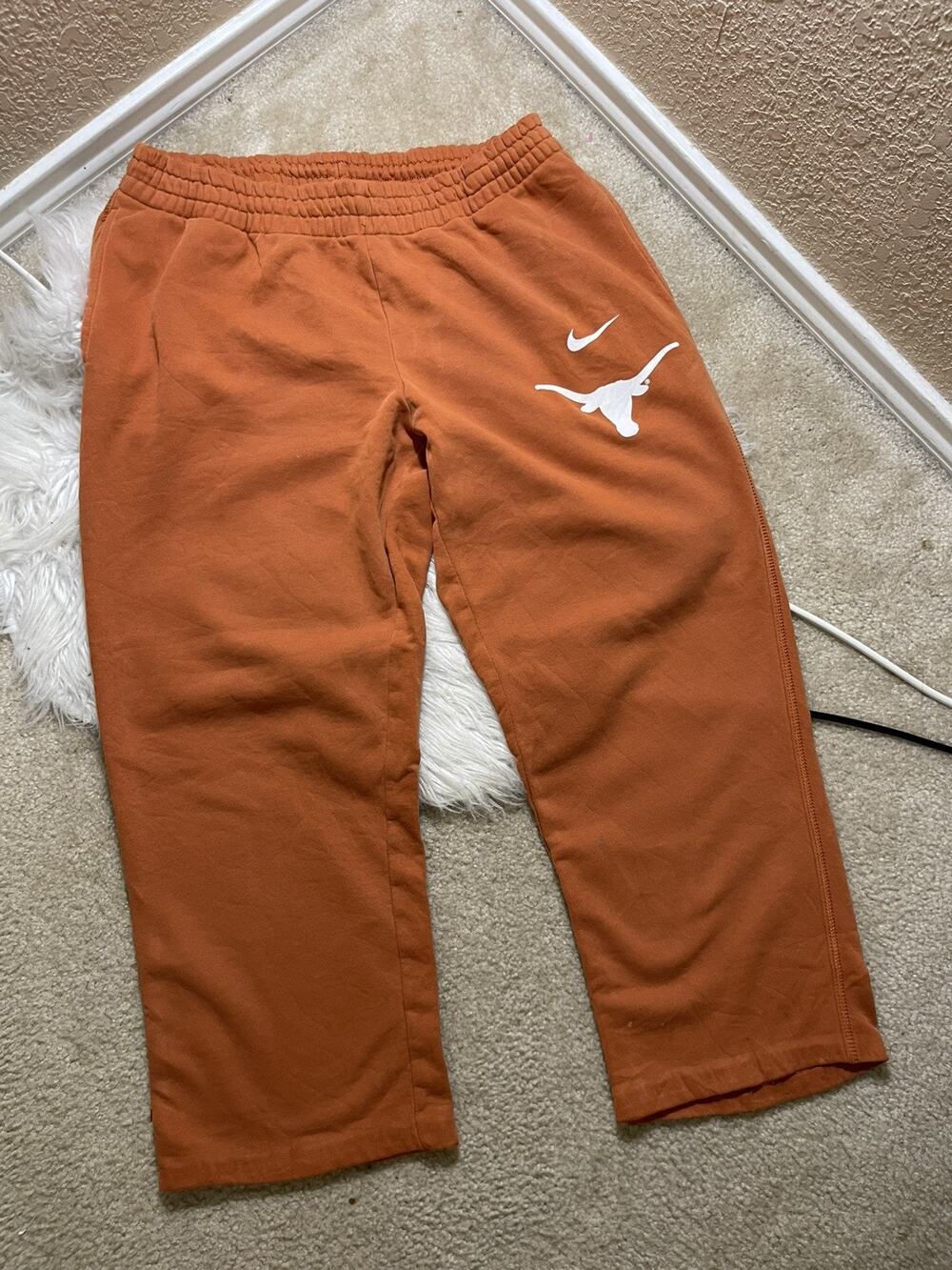 Nike Texas Longhorns Team Issued W Burnt Orange Sweatpants XL Baggy Grunge y2k